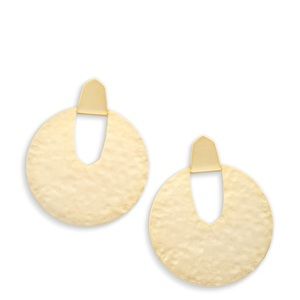 Kendra Scott Diane Statement Earrings in Gold NWT